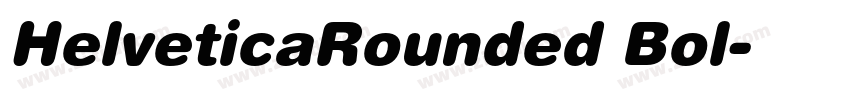 HelveticaRounded Bol字体转换